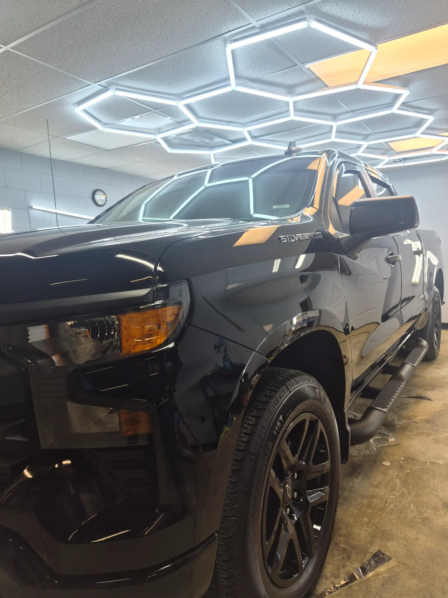 Real shop finish inspection on a Customer vehicle in studio care